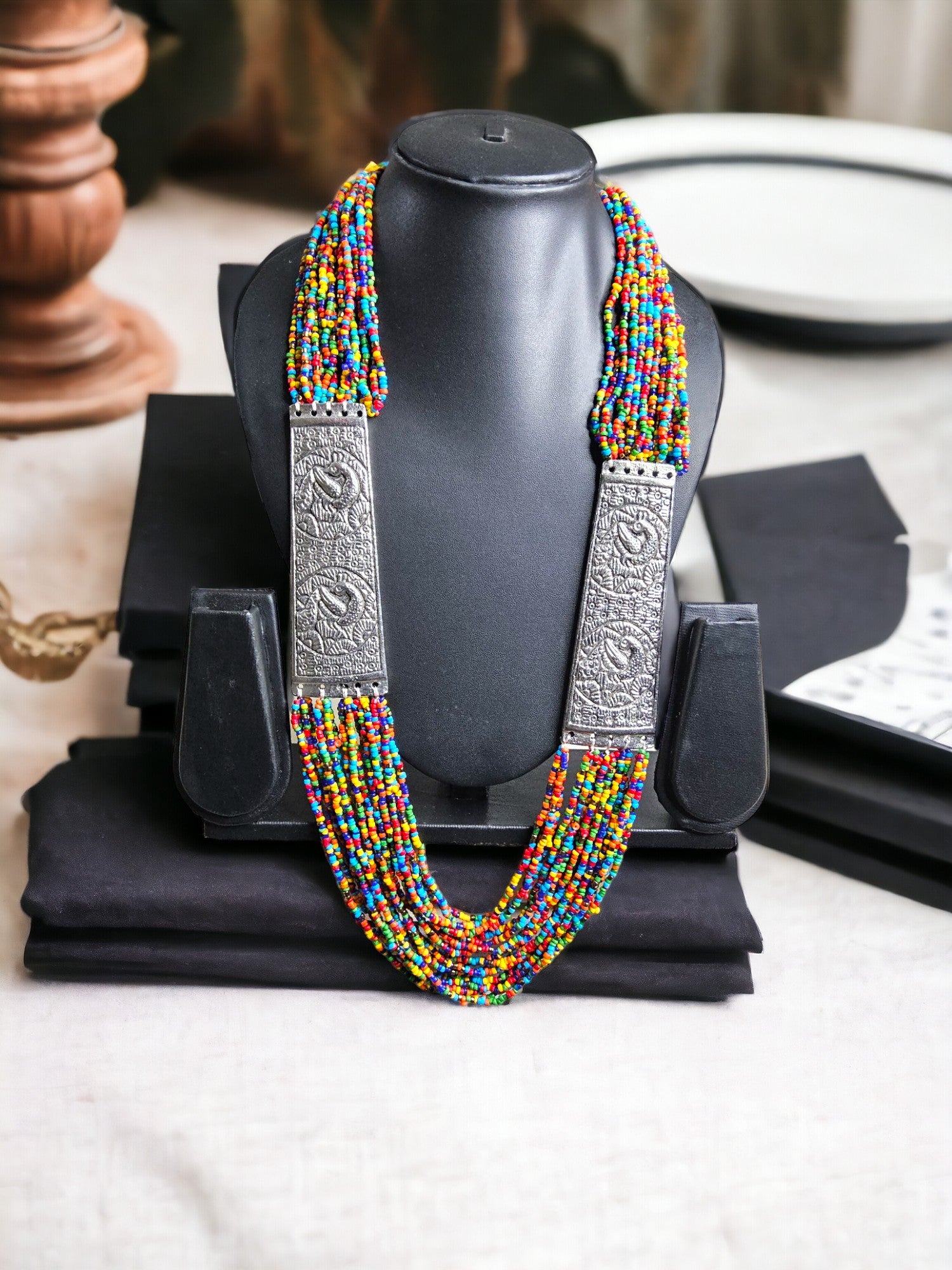 Majesty Handmade Statement Necklace With Matching Earrings -12 Colours Available