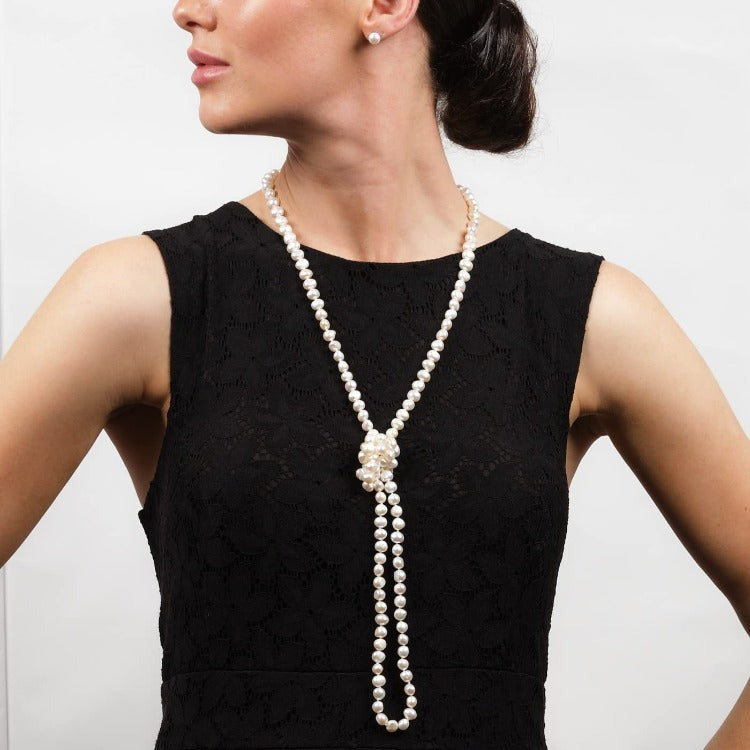 Pearl Multi Style Handmade Necklace- Versatile Elegance