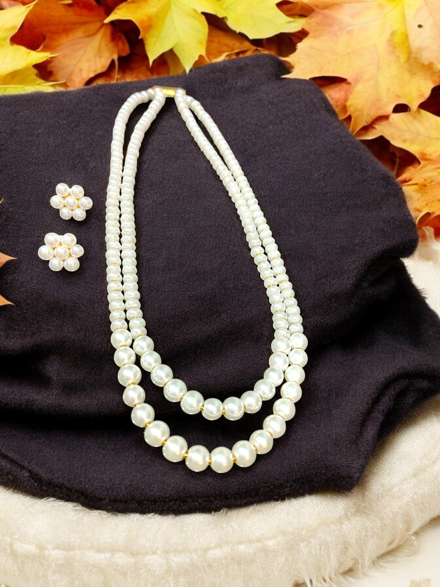 Radiant Grace Pearl Set (Double Layered Pearls) - 15 Colours Available