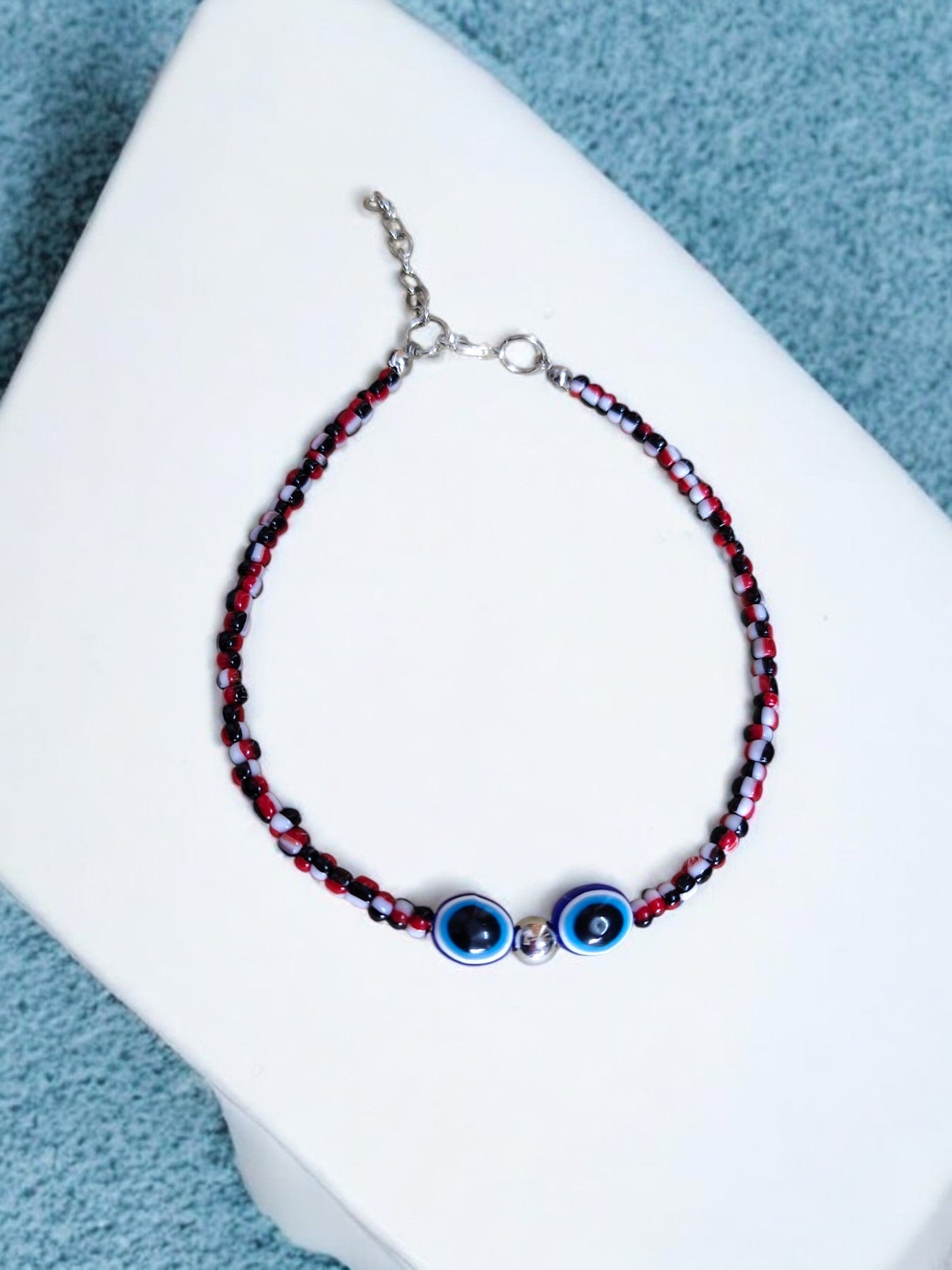 Mystic Eye Charm Anklet - Handmade